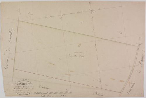 Montholier, section F, Chaussenant et Foras, feuille 4.