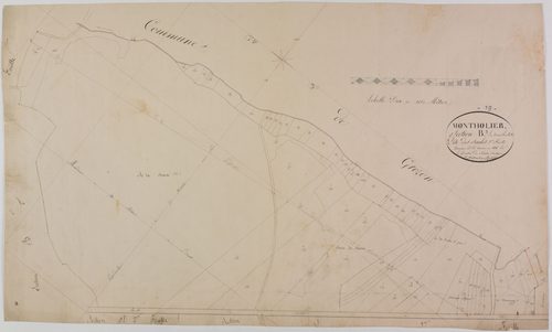 Montholier, section B, les Saules, feuille 3.