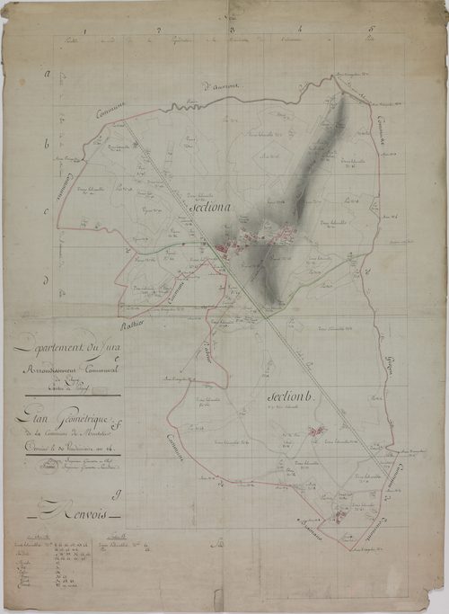 Montholier, à l'encre, par Jeannin, 62 cm x 86 cm.