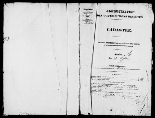 Etat de sections.