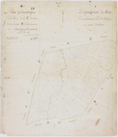 Montigny-les-Arsures, section A, feuille 1.
