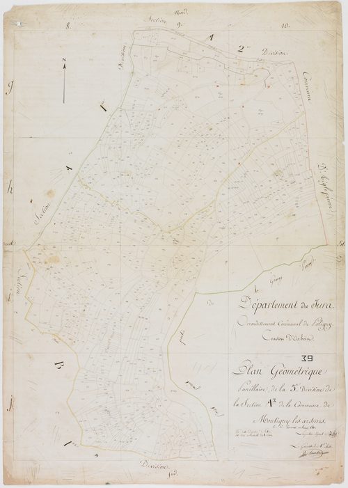 Montigny-les-Arsures, section A, feuille 3.