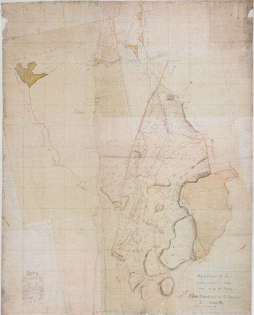 Montigny-lès-Arsures, à l'encre, 122 cm x 152 cm.
