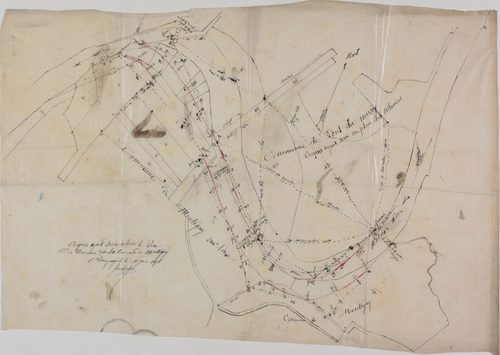 Montigny-sur-l'Ain, section C, feuilles 1 et 2 (brouillon des deux cotes suivantes). s.d. [fin XIXe]