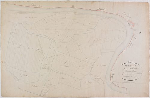 Montigny-sur-Ain, section C, le Village, feuille 1.