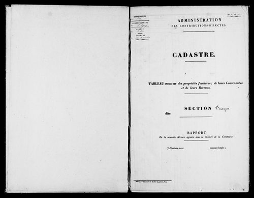 Etat de sections.