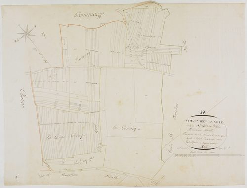 Montmirey-la-Ville, section A, la Prairie, feuille 3.géomètre : Trésy