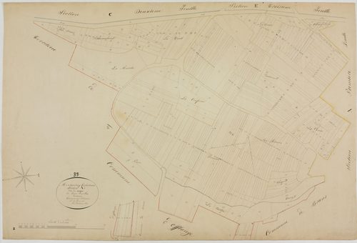 Montmirey-le-Château, section A, le Levant, feuille 2.géomètre : Duchesne aîné