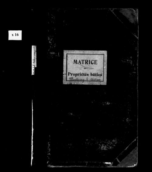 Matrice des propriétés bâties.