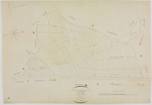 Montmirey-le-Château, section E, le Nord, feuille 3.géomètre : Duchesne cadet