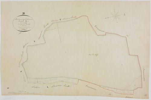 Montmirey-le-Château, section E, le Nord, feuille 4.géomètre : Duchesne cadet