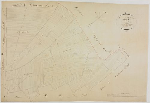Montmirey-le-Château, section E, le Nord, feuille 1.géomètre : Duchesne aîné