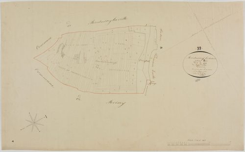 Montmirey-le-Château, section B, le Midi, feuille 2.géomètre : Duchesne cadet