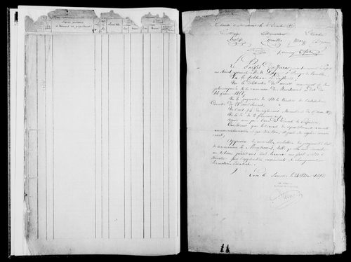Etat de sections, s.d. [1822].
