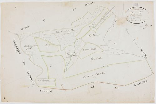 Montrevel, section C, Pierre à Mont, feuille 1.géomètre : Laplace