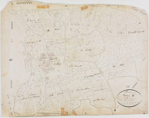 Montrevel, section B, le Village, feuille 1.géomètre : Laplace