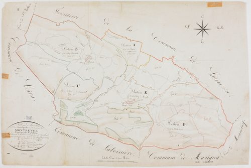 Montrevel, tableau d'assemblage, Montrevel et Morges.géomètre : Parent