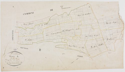 Montrevel, section A, la Prairie, feuille unique.géomètre : Laplace