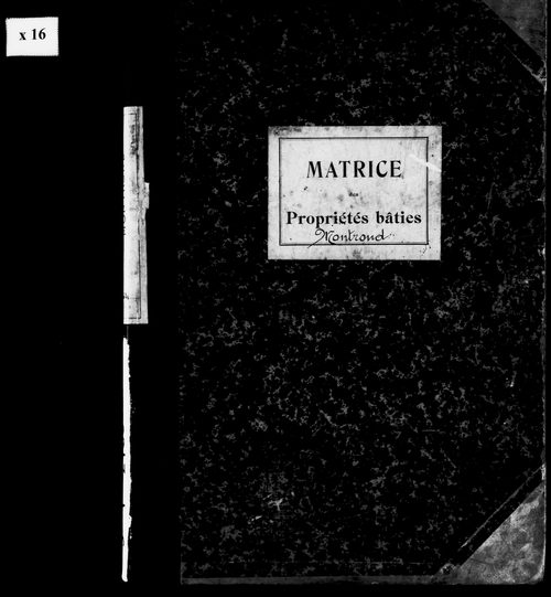Matrice des propriétés bâties.