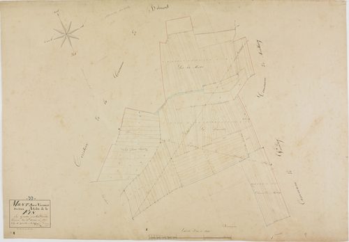 Mont-sous-Vaudrey, section A, la Fin, feuille 1.géomètre : Duchesne