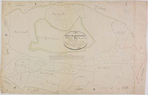 Mont-sur-Monnet, section B, Prés Bois, feuille 2.