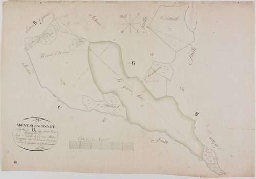 Mont-sur-Monnet, section B, Prés Bois, feuille 6.