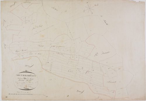 Mont-sur-Monnet, section D, Fays, feuille 4.