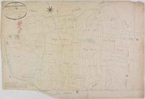 Mont-sur-Monnet, section B, Prés Bois, feuille 1.
