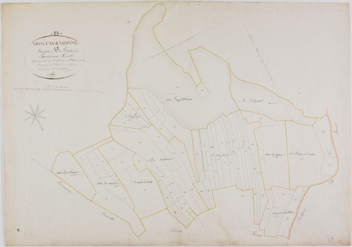 Mont-sur-Monnet, section A, Balerne, feuille 3.