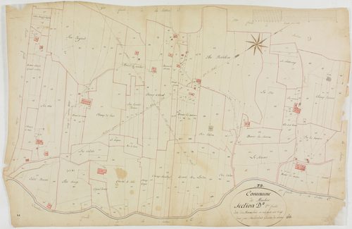 Morbier, section D, les Marais, feuille 2.géomètre : Sauldubois
