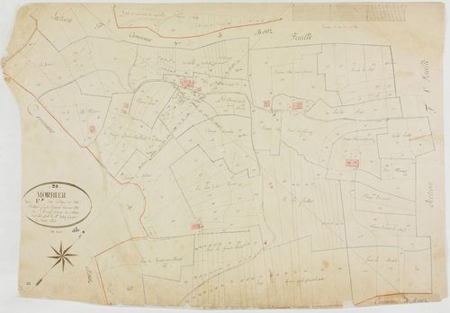 Morbier, section F, le Village, les Challettes, feuille 2.géomètre : Romand