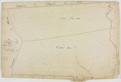 Morbier, section A, Prés Haut, feuille 1.géomètre : Sauldubois