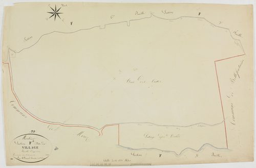 Morbier, section F, le VIllage, les Challettes, feuille 5.géomètre : Romand