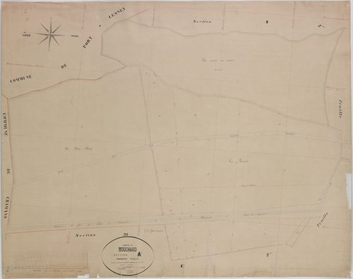 Mouchard, section A, feuille 1.