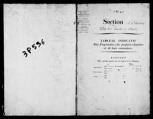 Etat de sections;