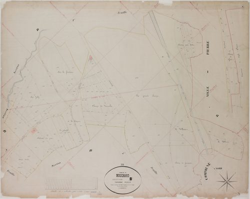 Mouchard, section B, feuille 3.