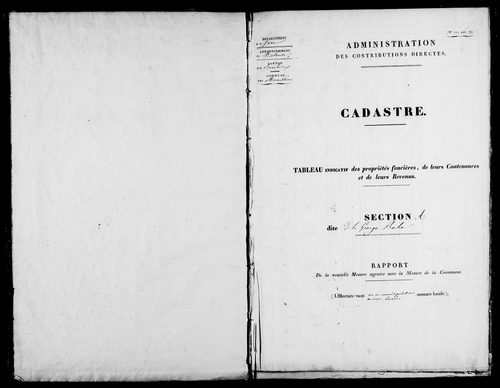 Etat de sections.