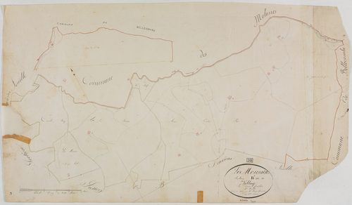 Moussières (Les), section B, le Village, feuille 1.géomètre : Bénier