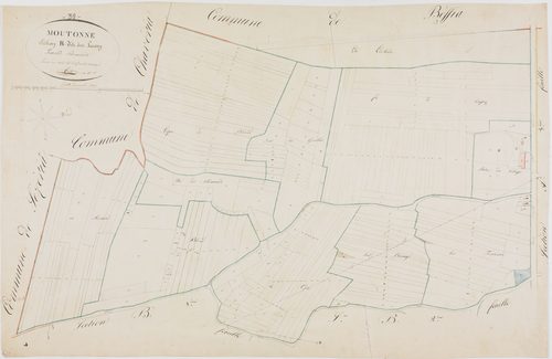 Moutonne, section B, sur Leuvay, feuille 1.géomètre : Trésy