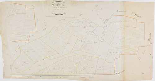 Moutonne, section A, le Village, feuille 1.géomètre : Trésy