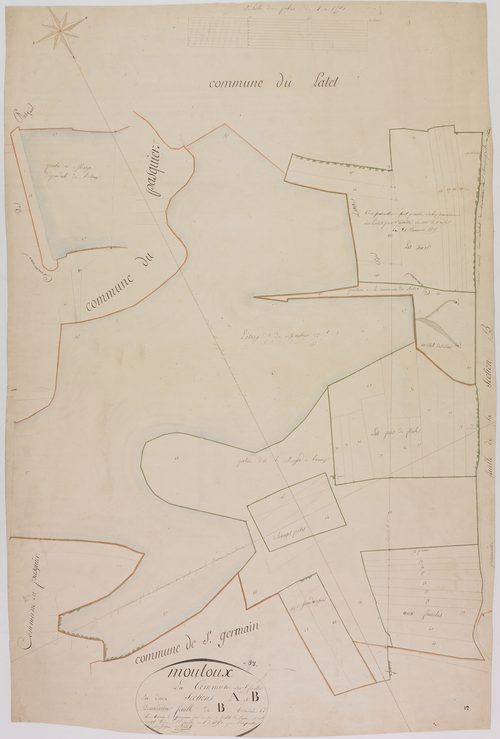 Moutoux, section B, l'Etang, feuille 2.