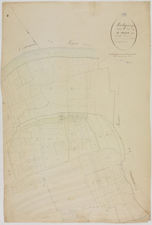 Mutigney, section B, le Village, feuille 3.géomètre : Mathieu