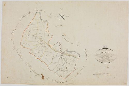 Mutigney, tableau d'assemblage.géomètre : Laplace