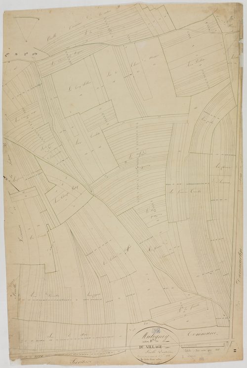 Mutigney, section B, le Village, feuille 4.géomètre : Mathieu