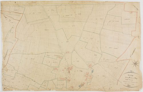 Nanc-lès-Saint-Amour, section B, le Village, feuille 1.géomètre : Trésy