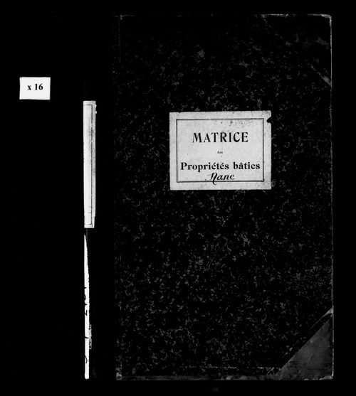 Matrice des propriétés bâties.