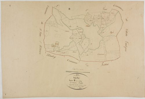 Nanc-lès-Saint-Amour, section B, le Village, feuille 3.géomètre : Singey