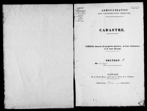 Etat de sections.
