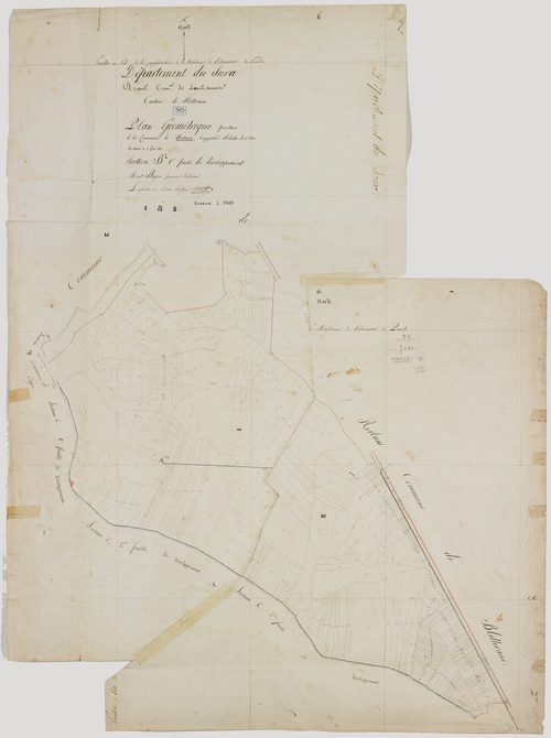 Nance, section B, feuilles 1 et 2.géomètre : Grenot