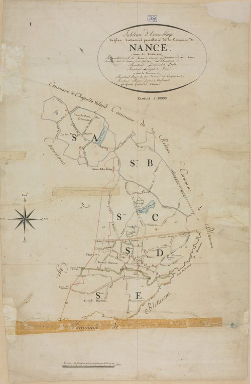 Nance, tableau d'assemblage.géomètre : Grenot